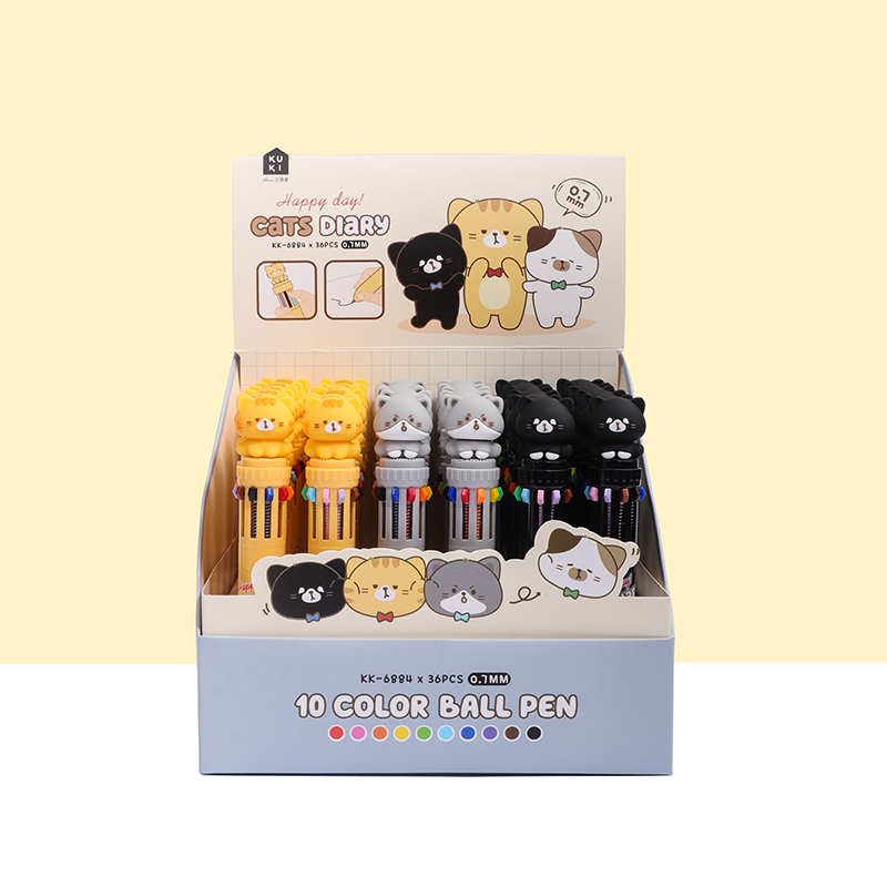 Cats Diary 10-color Ball Pen